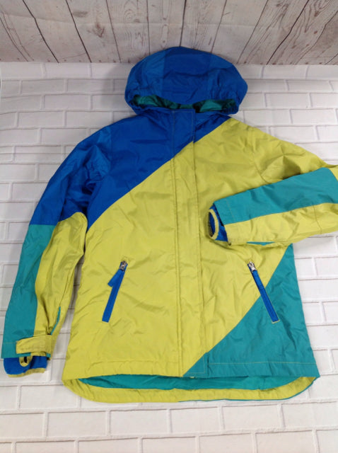 Lands End YELLOW & GREEN Coat