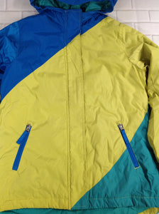Lands End YELLOW & GREEN Coat