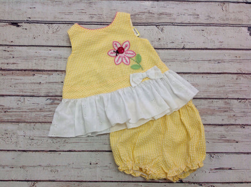 Little Bitty Yellow & White Dress