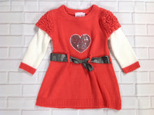 Little Lass Coral & White Sweater