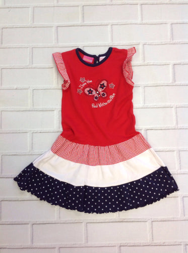 Little Lindsey RED, WHITE & BLUE Dress