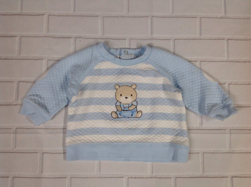 Little Me Blue & White Stripe Top