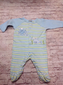 Little Me Light Blue & Green One Piece