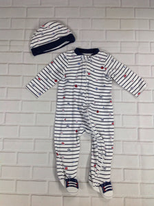 Little Me Navy & White Sleepwear