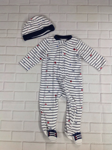Little Me Navy & White Sleepwear