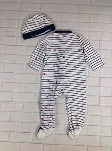 Little Me Navy & White Sleepwear