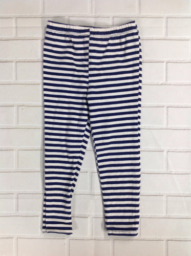 Little Me Navy & White Stripe Leggings
