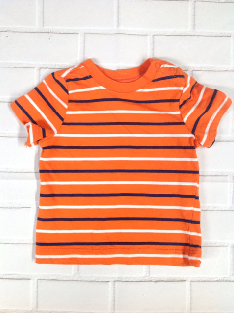 Little Me Orange & Blue Stripe Top