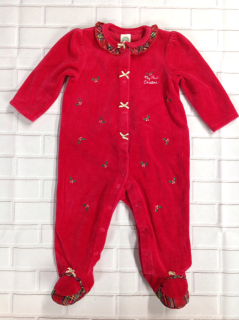 Little Me Red Print One Piece