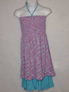Little Miss Matched Baby Blue & Red Dress