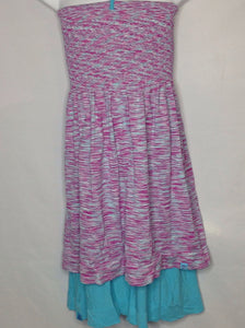 Little Miss Matched Baby Blue & Red Dress