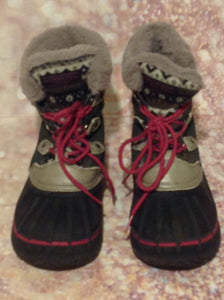 London Fog Gray & Pink Snowboots Size 3