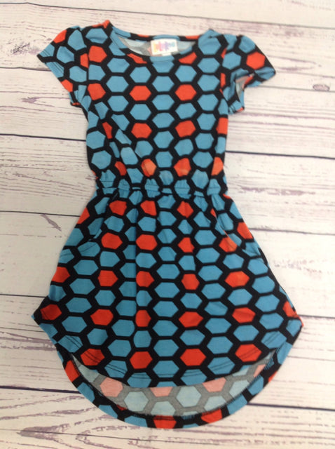 LuLa Roe BLUE & ORANGE Dress