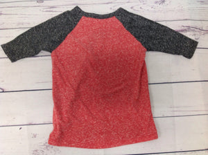LuLa Roe RED & GRAY Top