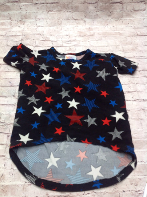 LuLa Roe RED, WHITE & BLACK Stars Top