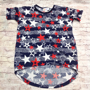 LuLa Roe RED, WHITE & BLUE Top