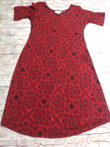 LuLa Roe Red & Black Dress