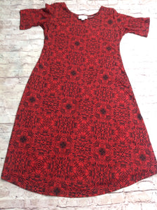 LuLa Roe Red & Black Dress