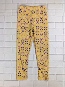 LuLa Roe Yellow Print Leggings