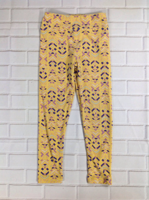 LuLa Roe Yellow Print Leggings
