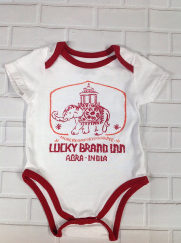 Lucky Brand Red & White Top