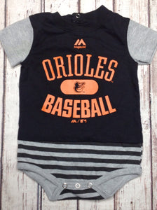 MAJESTIC Black & Gray Top