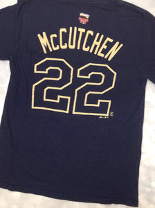 MAJESTIC Navy Print Nationals Top