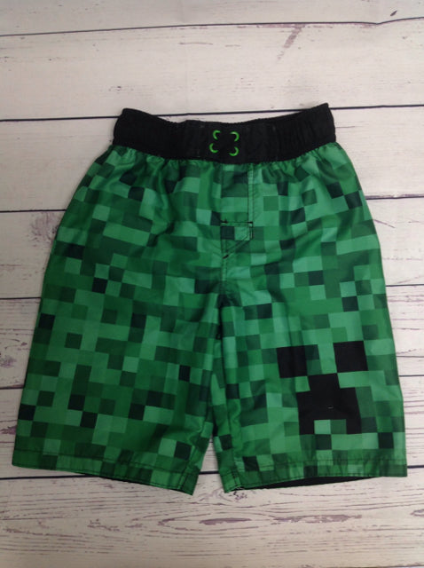 Green Print Mineckraft Swimwear