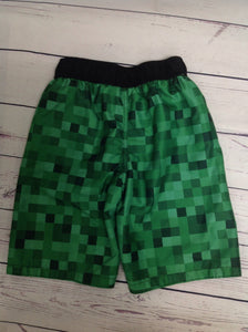 Green Print Mineckraft Swimwear