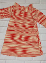 MINI RODINI Burnt Orange & Beige Stripe Dress