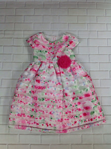 Marmellata Pink & Green Floral Dress