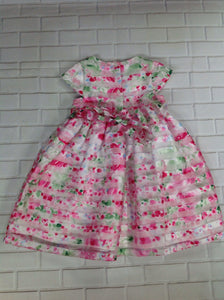 Marmellata Pink & Green Floral Dress