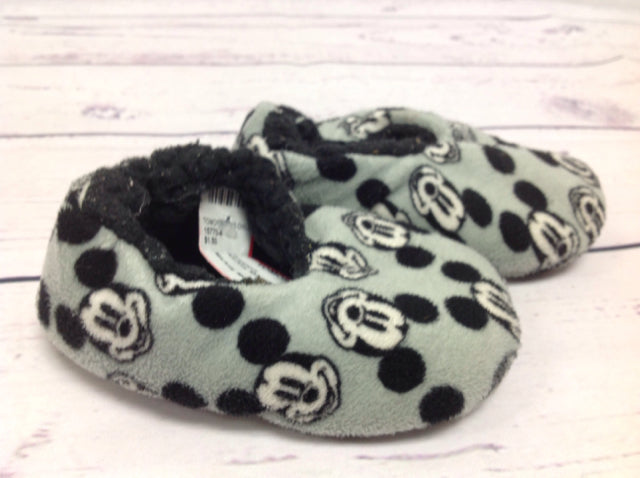 Mickey Mouse Gray & Black Slippers