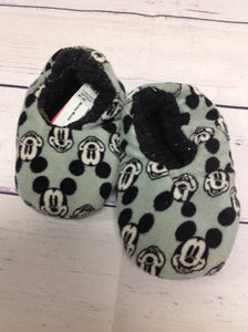 Mickey Mouse Gray & Black Slippers