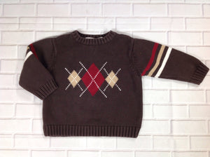 Miniwear Brown Print Sweater