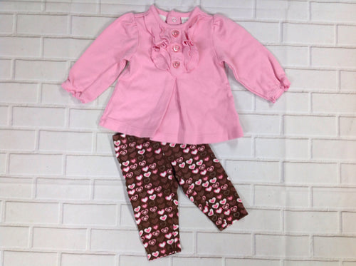 Miniwear PINK & BROWN 2 PC Outfit