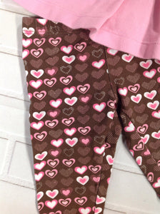 Miniwear PINK & BROWN 2 PC Outfit