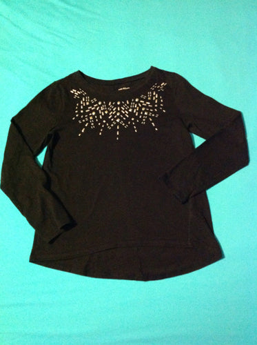 Miss Attitude Black & Silver Top