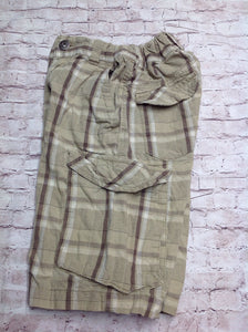 Mossimo Beige & Brown Stripes Shorts