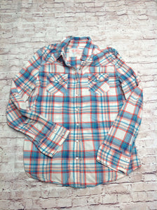 Mudd Blue & Beige Top