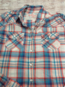 Mudd Blue & Beige Top