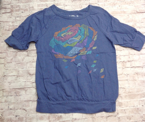 Mudd Blue Print Top