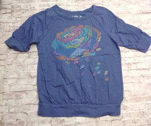Mudd Blue Print Top