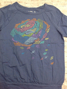 Mudd Blue Print Top