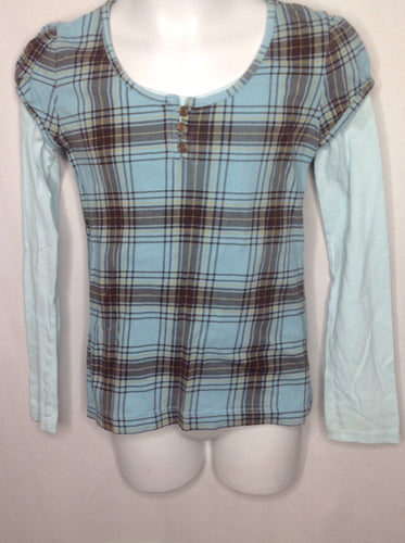 Mudd Blue Print Top