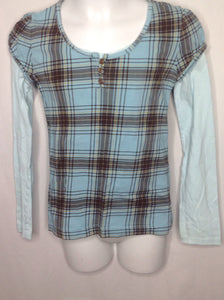 Mudd Blue Print Top