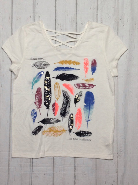 Mudd Girls CREAM PRINT Top