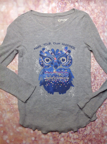 Mudd Girls Gray & Blue Top