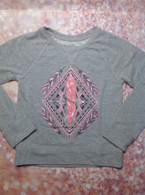 Mudd Girls Gray & Pink Top