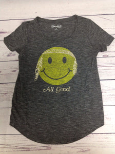 Mudd Gray & Yellow Top